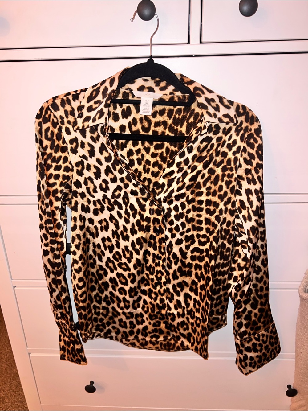 H&M Women's Button-Up Blouse - Leopard